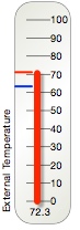 Outside temperature gauge